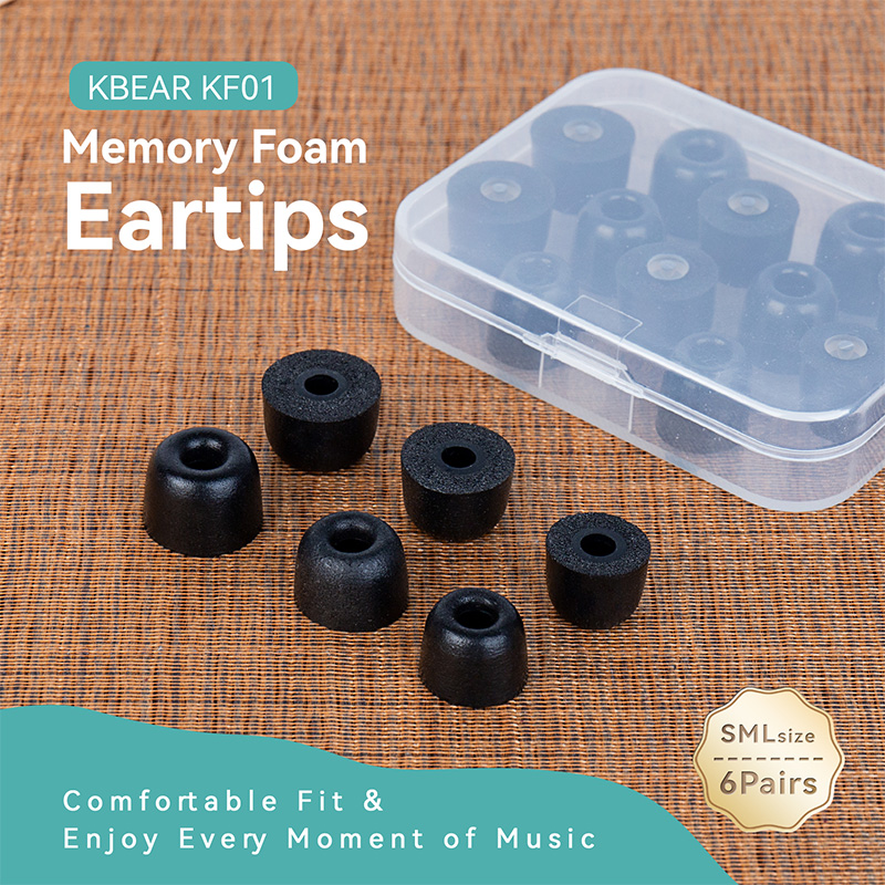 Earphone Foam Tip - KBEAR KF01 Pontas para os ouvidos