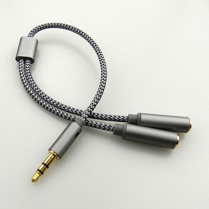 Earphone Splitter Jack - Adaptador Divisor de Áudio P2 (3.5mm)