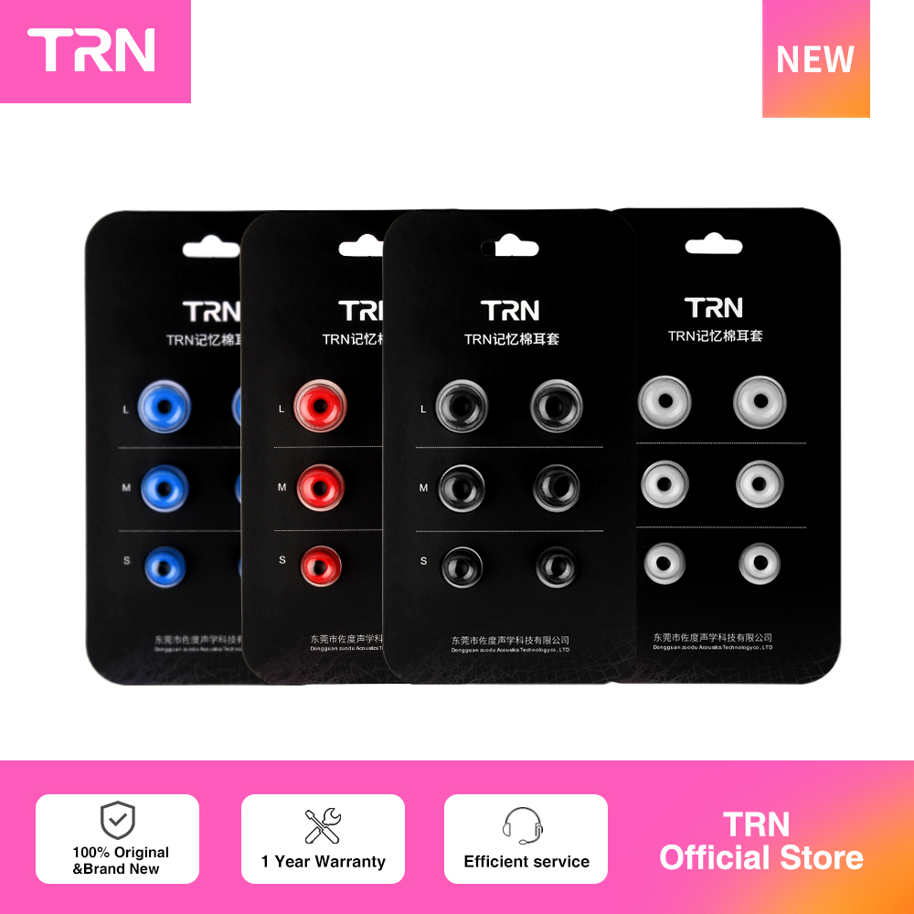 Earphone Foam Tip - Trn 3 pares (6 peças) fone